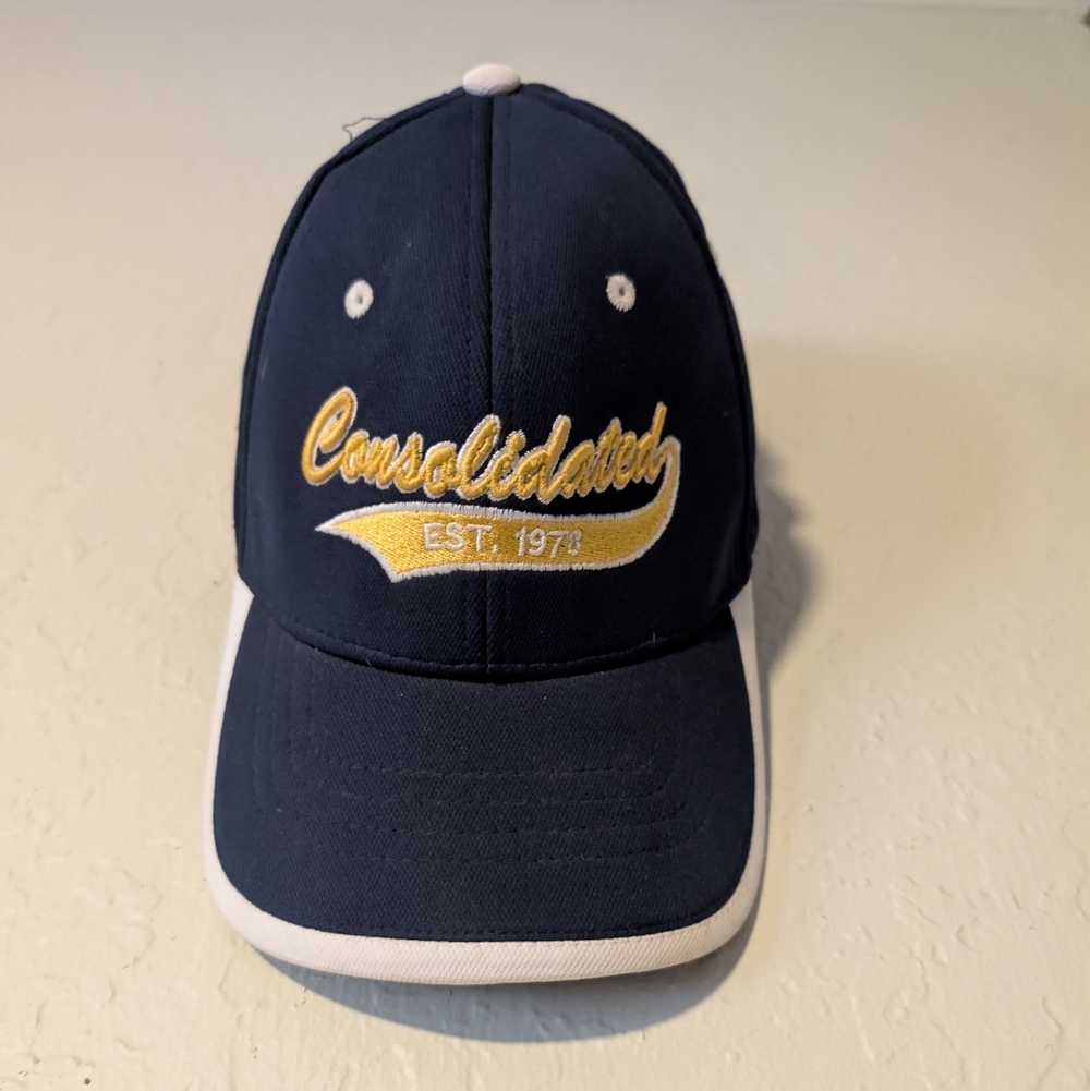Consolidated Script Logo Baseball Cap - Navy & Yellow
